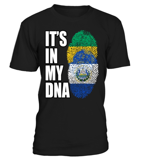 Gambian And Salvadoran Mix Heritage DNA Flag T-Shirt Unisex