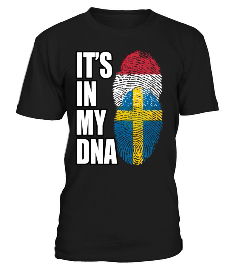 Hungarian And Swedish Mix Heritage DNA Flag T-Shirt Unisex