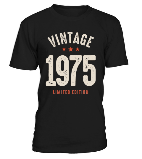 Vintage Born in 1975 - 47th Birthday Retro T-Shirt Unisex
