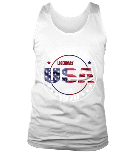Birthday Saying Born USA 1970 Tank Top Unisex