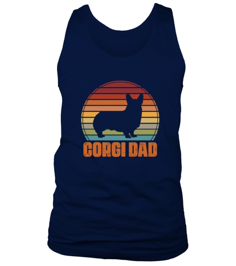 Corgi Dad Retro Tank Top Unisex