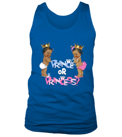 Cute Ethnic Prince or Princess Baby Gender Reveal T-Shirt Tank Top Unisex