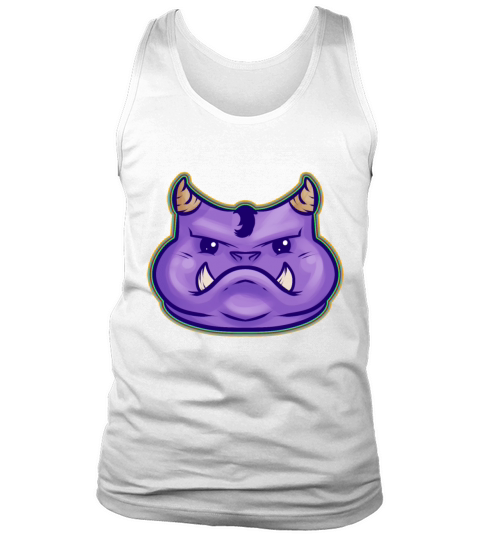 Cute Kawaii Purple Monster With Fangs And Horns Tank Top Unisex