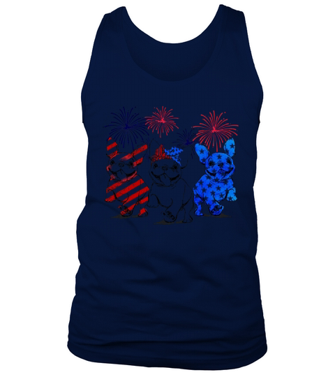 Independence day 4th of July French bulldog beauty America flag Tank Top Unisex