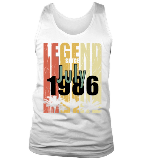 July 1986 birthday greeting retro design Tank Top Unisex