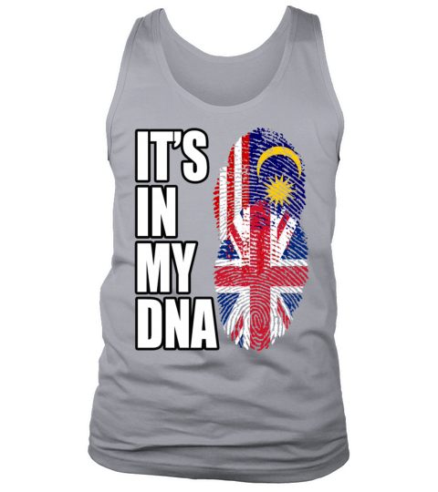 Malaysian And British Mix Heritage DNA Flag Tank Top Unisex