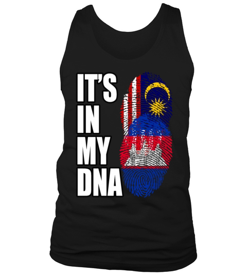 Malaysian And Cambodian Mix Heritage DNA Flag Tank Top Unisex