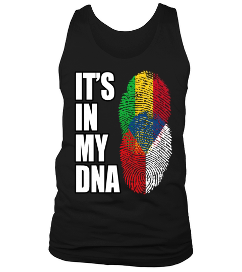 Malian And Czech Mix Heritage DNA Flag Tank Top Unisex