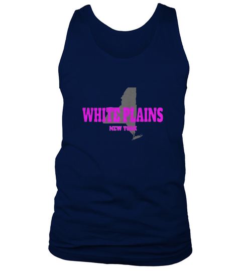 NEW YORK WHITE PLAINS US STATE EDITION PINK - Mens Premium T-Shirt Tank Top Unisex