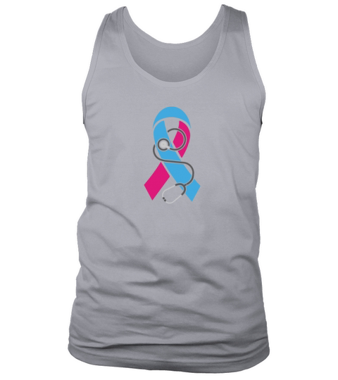 Stethoscope-Pregnancy Infant Loss Awareness Ribbon Tank Top Unisex