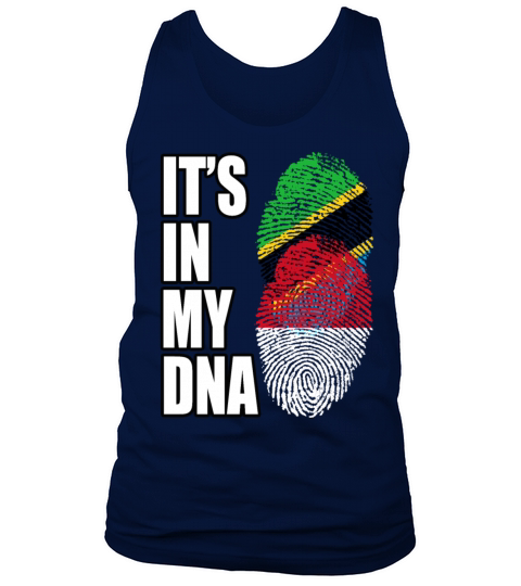 Tanzanian And Indonesian Vintage Heritage DNA Flag Tank Top Unisex