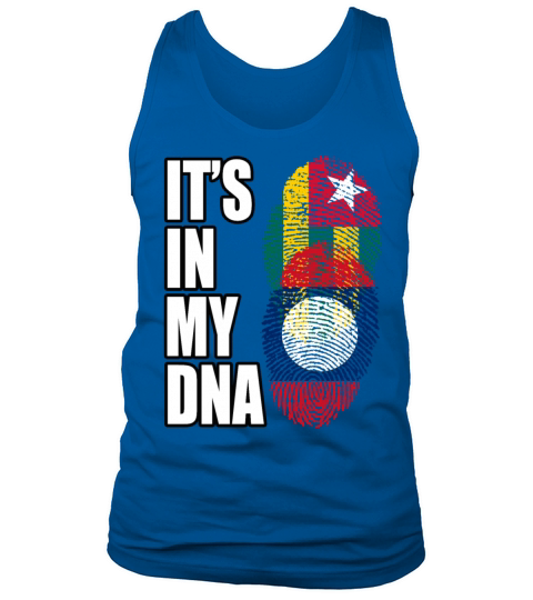Togolese And Laotian Mix Heritage DNA Flag Tank Top Unisex