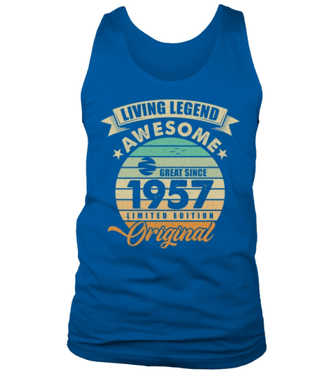 Vintaga 1957 Birthday Tank Top Unisex