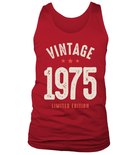 Vintage Born in 1975 - 47th Birthday Retro Tank Top Unisex