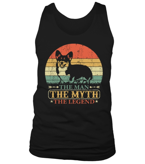 Welsh Corgi Cardigan Dog Dad Daddy Vintage Retro Tank Top Unisex