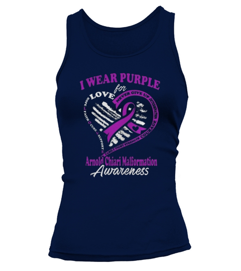 Arnold Chiari Malformation Shirt - I Wear Purple For My Hero Tank top Woman