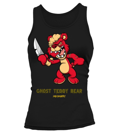 Ghost Teddy bear cartoon design comics style Tank top Woman