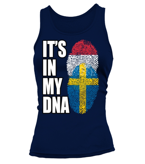 Hungarian And Swedish Mix Heritage DNA Flag Tank top Woman