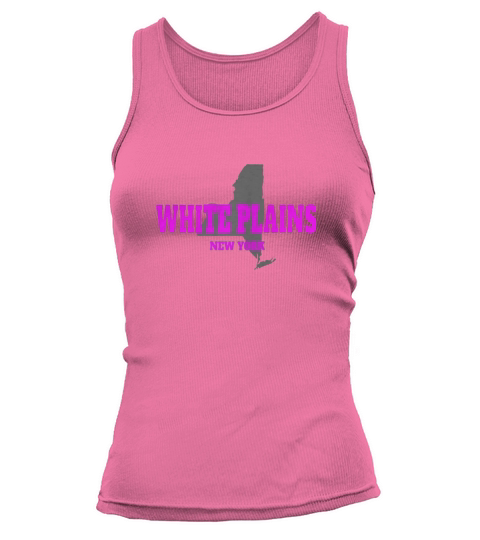 NEW YORK WHITE PLAINS US STATE EDITION PINK - Mens Premium T-Shirt Tank top Woman