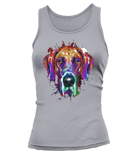 Splash Art Great Dane TShirt  Puppy Lover Gift Tank top Woman