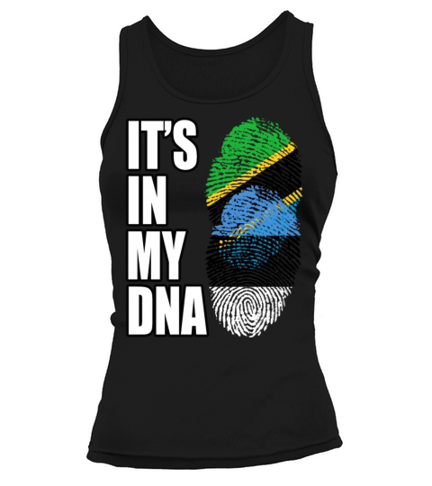 Tanzanian And Estonian Vintage Heritage DNA Flag Tank top Woman