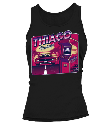 Thiago Funny Personalized Vintage Gamer 80s 90s Tank top Woman
