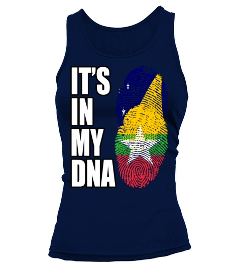 Tokelauan And Burmese Mix Heritage DNA Flag Tank top Woman