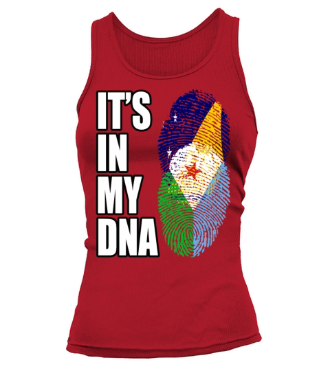 Tokelauan And Djiboutian Mix Heritage DNA Flag Tank top Woman