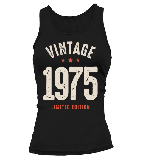 Vintage Born in 1975 - 47th Birthday Retro Tank top Woman