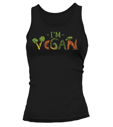 Word Vegetable Powered Vegetarian I Vegan Tank top Woman