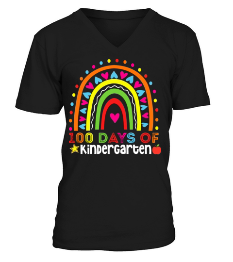 100th Day Of Kindergarten V-Neck T-shirt