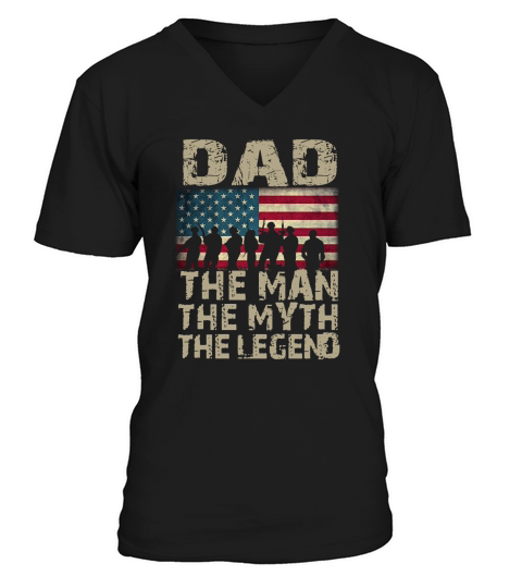 Dad, The Man The Myth The Legend V-Neck T-shirt