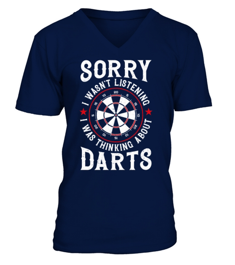 Darts Board Vintage Sorry I WasnT V-Neck T-shirt