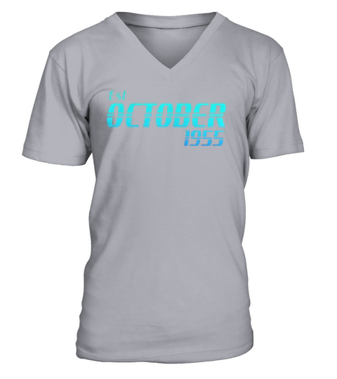 Est October 1955 65th Birthday Gifts Awesome V-Neck T-shirt