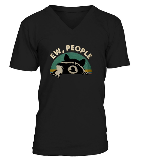 Ew people Raccoon vintage V-Neck T-shirt