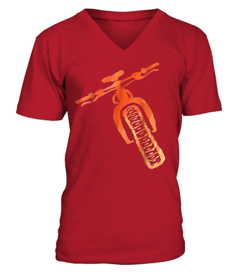 Fat Bike Mountain Biking T-Shirt V-Neck T-shirt