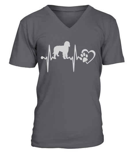 Goldendoodle HEARTBEAT V-Neck T-shirt