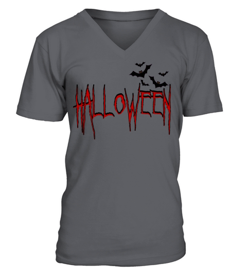 Halloween with bats V-Neck T-shirt
