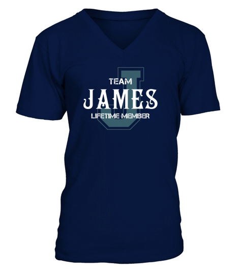 JAMES Shirts - Team JAMES Lifetime Member Name Shirts V-Neck T-shirt