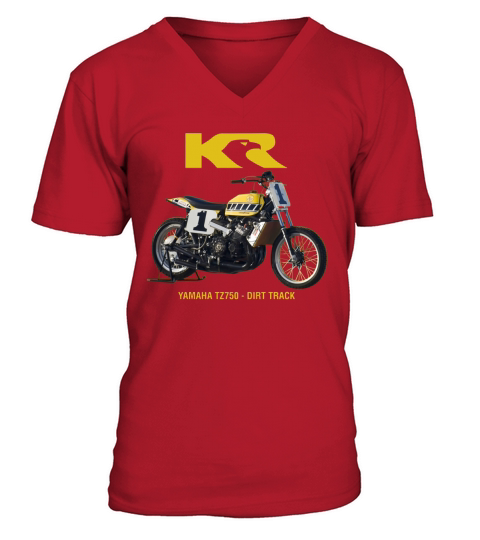 Kenny Roberts - TZ750 Dirt Track V-Neck T-shirt