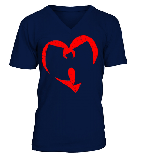 love wutang red V-Neck T-shirt