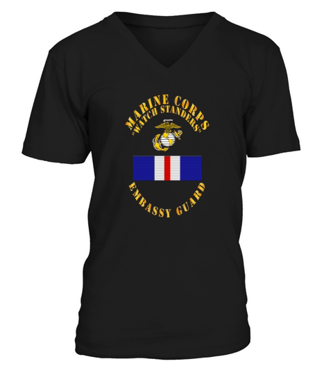 marine corpswatch standers embassy guard V-Neck T-shirt