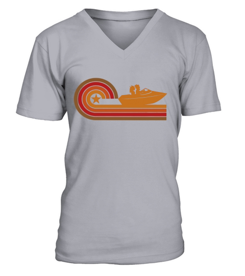 Retro Style Boating Vintage Boat T-Shirt V-Neck T-shirt
