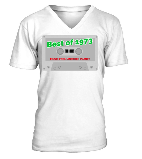 Retro Vintage Music Best Of 1973 V-Neck T-shirt