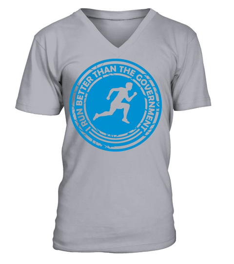 run better than government V-Neck T-shirt