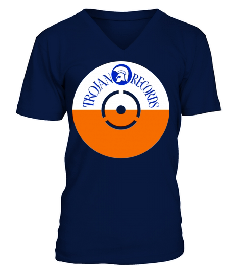 Trojan records logo V-Neck T-shirt