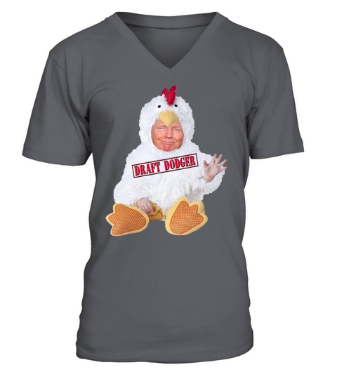 TRUMP CHICKEN DRAFT DODGER V-Neck T-shirt