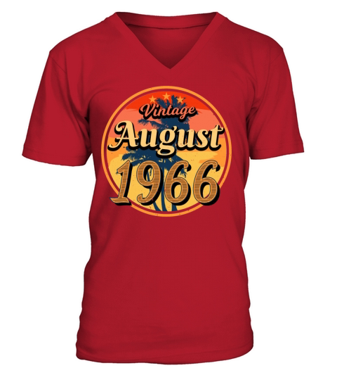 Vintage 1966 August V-Neck T-shirt