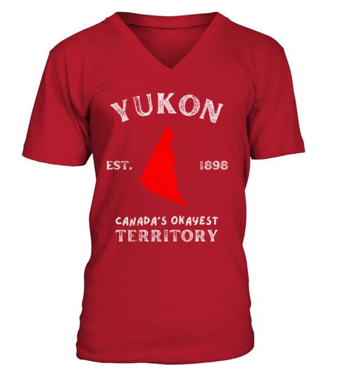 Yukon Canadas Okayest Territory V-Neck T-shirt
