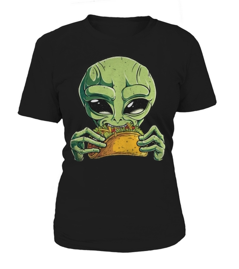 Alien Eating Taco T shirt UFO Men Women Kids Boys Girls Gift Women's T-Shirt